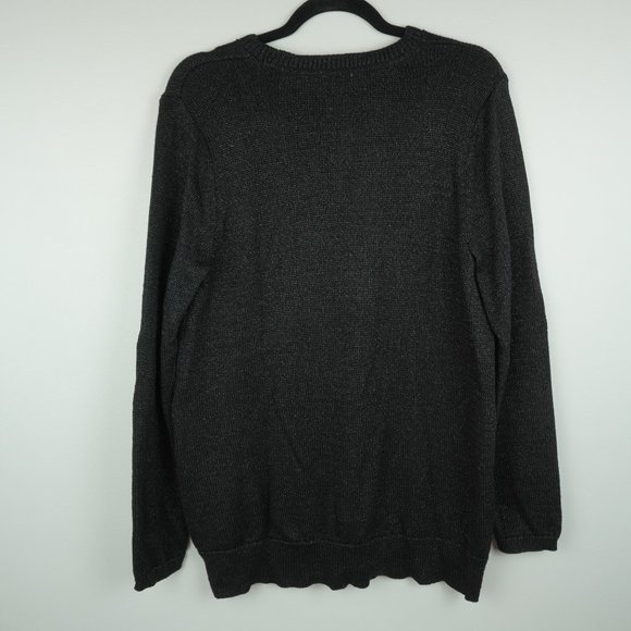 J Jill Black and Silver Sparkly‎ Crew Neck Sweater Size Medium - Picture 6 of 8